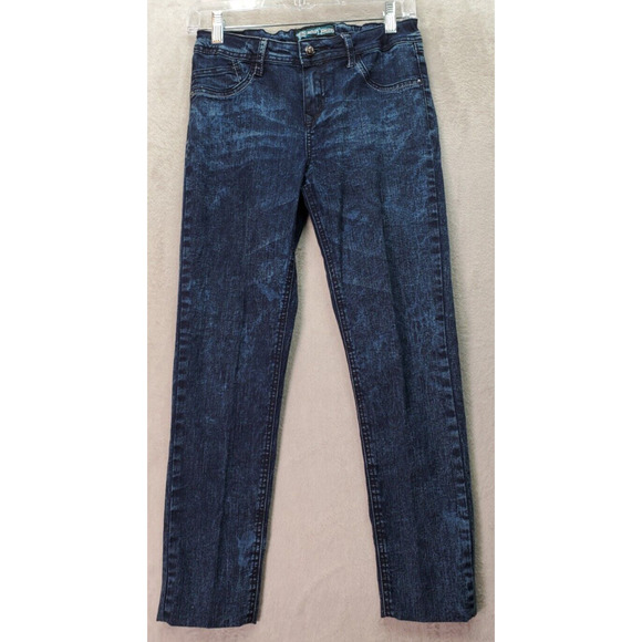 Imperial Star Jegging Jeans Girls Size 14 Blue Denim Cotton Beaded Straight Leg‎ - Picture 1 of 8
